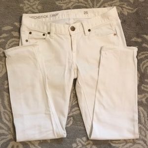 Jcrew Matchstick crop white jeans